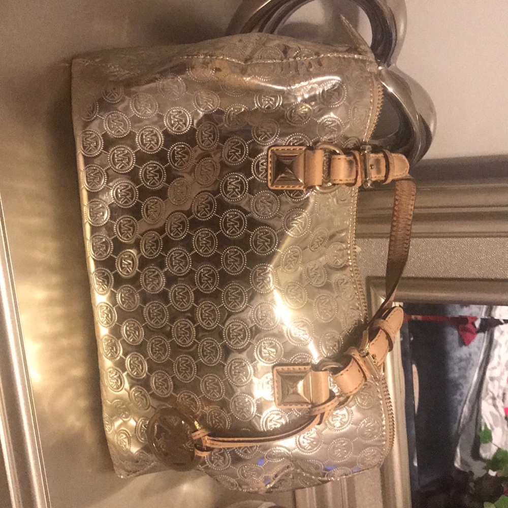 Gold Metallic Michael Kors Handbag..